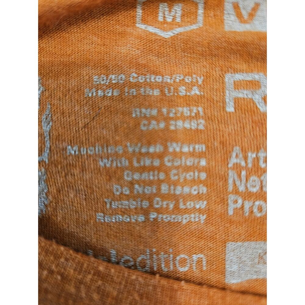 RVCA Men’s Orange Octopus Graphic Logo Crew Neck Short Sleeve T-Shirt size M - Picture 3 of 6